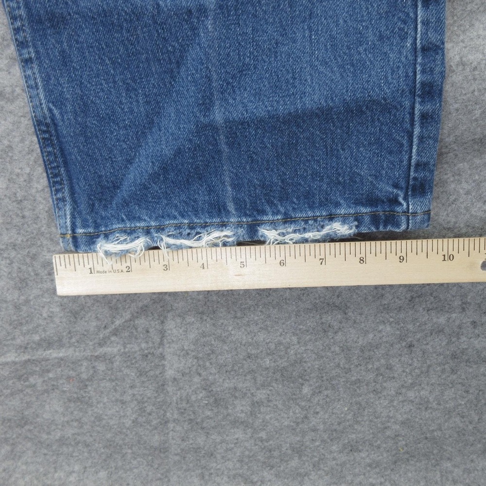 Frame Jeans Womens 33 Blue Le High N Tight Crop Mini Boot High Rise Raw Hem New - Picture 13 of 16